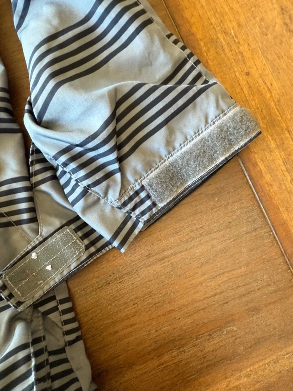 Burton Kids' Dover Gray & Black Striped Hooded Raincoat - NWOT